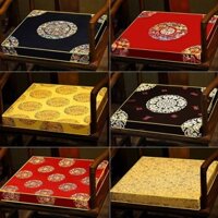 Bán Chạy Nhất Gỗ Gụ Sofa Đệm Cao Su Trung Quốc Màu Nâu Đệm Ghế Gỗ Chắc Chắn Nội Thất Vòng Ghế Đệm Bàn Ăn Ghế Trà Đệm