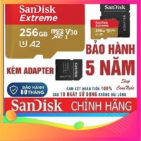 BÁN CHẠY NHẤT Thẻ nhớ MicroSDXC 256GB 128GB 64GB SanDisk Extreme Class 10 V30 A2 160MB/s