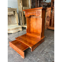 [BÁN CHẠY QUANH NĂM] Bàn thờ ông địa tủ thờ thần tài gỗ xoan đào tự nhiên mini led vàng màu nâu 38cm 42cm sale giá rẻ