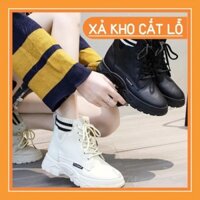 [BÁN CHẠY-RẺ NHẤT] Giày Bốt Martin Phối cổ Len, cực xinh [HANG SAN] phammang2305 thoitrang9253