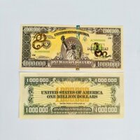 [BÁN CHẠY] [TIỀN SỐ ĐẸP, TỜ seri 9999999 ] Tiền Con Rắn Mạ Vàng Triệu Đô Mỹ, 1 Triệu Usd, Lì Xì Tết 2025