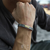 Bán Chạy Vòng Tay Bạc Nezha Tốt Lành Đám Mây Vòng Tay Nam Retro Handmade Vòng Tay Mở Sterling Bạc Vòng Tay Nam❤2.17❤