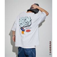 Bán chạy WEGO x BEN DAVIS xuân hè dáng rộng 10% cotton chất lượng cao in chữ ba chiều 200GSM Áo thun nam ngắn tay 0228