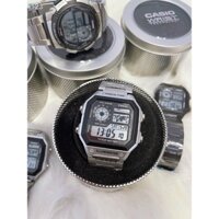 【bán chạy】✙❁[Tặng box thiếc] Đồng hồ nam Casio AE 1200-WHD classic chống nước , dây thép không gỉ- Gozid.watches