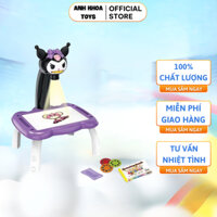 Bàn chiếu hình tập vẽ Kuromi cho bé bộ đèn bàn thông minh chiếu hình Kuromi cho bé tập vẽ