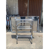 Bàn chữ nhật inox 60x100 gấp gọn siêu bền
