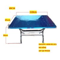 BÀN CHỮ NHẬT INOX CHÂN SẮT - Mã: BCS4 -