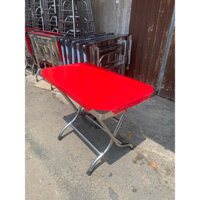 Bàn chữ nhật inox gấp gọn siêu bền kích thước 60x1m