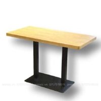 Bàn Chữ Nhật Mặt Gỗ Chân Đôi 1m2