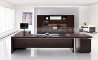 Bàn chủ tịch 2m5 phủ Laminate cao cấp màu dạt dẻ, sang trọng, tinh tế – HL73