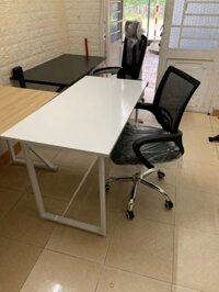 Bàn chữ U full trắng thường loại 2 ( chân sắt 40x20mm) – Bàn chơi game làm việc học tập Đà Nẵng (Copy)