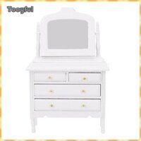 Bàn cổ điển Tooyful cho 1 / 12 Nhà búp bê Nội thất phòng ngủ Tủ quần áo bằng gỗ Mini