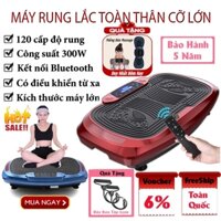 [BẢN CỠ LỚN] Máy rung lắc toàn thân 120 cấp độ, máy rung giảm mỡ bụng, điều Khiển từ xa, kết nối Bluetooth, máy tập gym