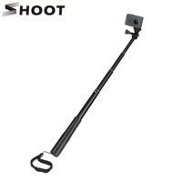 Bắn Có Thể Điều Chỉnh Nhôm Gậy Chụp Hình Selfie Stick Cho GoPro Hero 8 7 5 Đen Bạc Phiên Xiaomi Yi 4K SJCAM Sj4000 camera Hành Động Monopod