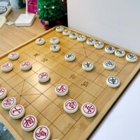 Bàn cờ tướng gỗ trúc kèm quân đá