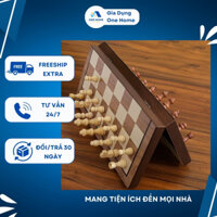 Bàn Cờ Vua Bằng Gỗ Sồi Có Nam Châm Cao Cấp, Chắc Chắn