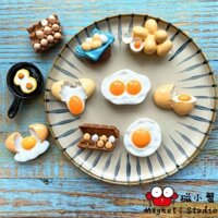 Bạn Đã Ăn Cua Lông Tủ Lạnh Dán Nam Châm Trứng Ba Chiều Thực Phẩm 3d Nam Châm Mô Phỏng Poached
