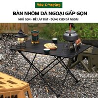 Bàn dã ngoại cắm trại hợp kim nhôm gấp gọn tiện dụng, kích thước lớn 56*41*41cm