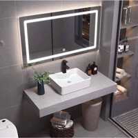 Bàn đặt lavabo, mặt bàn đá loại chống trầy xước để chậu rửa mặt, có khung treo