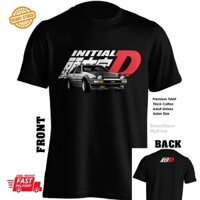 Ban đầu D Toyota AE86 Áo thun Cotton đua xe đường phố Nhật Bản