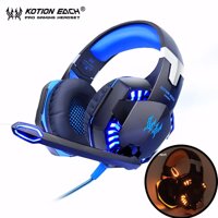 Ban Đầu KOTION EACH G2000 Máy Tính Stereo Tai Nghe Chơi Game Tốt Nhất Casque Bass Sâu Trò Chơi Tai Nghe Chụp Tai Có Mic Đèn LED Cho Ánh Sáng máy Tính Game Thủ