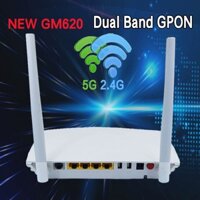 Ban đầu mới Gpon onu ONT GM620 băng tần kép1GE + 3FE WLAN + 2.4g & 5g WIFI EPON ONT Phiên bản tiếng Anh F673av9 Thiết bị đầu cuối mạng quang học