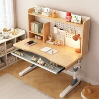 Bàn Dày Dặn, Bàn Học Trẻ Em Bằng Gỗ Rắn, Bàn Học Sinh Tiểu Học, Bàn Viết Có Thể Nâng Hạ, Bộ Bàn Ghế Gia Dụng
