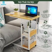 Bàn để cạnh giường học tập và làm việc có thể điều chỉnh chiều cao và có bánh xe
