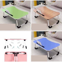 Bàn để laptop có khe để ipad, smartphone chất liệu gỗ cao cấp, bền đẹp