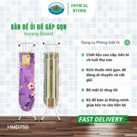 Bàn Để Ủi Đồ Gấp Gọn Ohiama Ironing Board HMD750, Cầu Là Quần Áo Điều Chỉnh Cao, Thấp Màu Ngẫu Nhiên