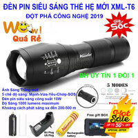 Ban den pin  Ban den pin led - CHỌN NGAY ĐÈN PIN XML-T6 SIÊU SÁNG (Loại tốt) 5 chế độ chiếu sáng MẪU MM-4 Giảm sốc NGAY TRONG HÔM NAY 50% Bảo hành 1 đổi 1 Sp [bonus]