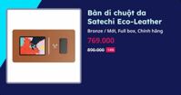 Bàn di chuột da Satechi Eco-Leather (Bronze - Mới, Full box, Chính hãng)