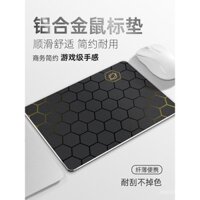 Bàn di chuột kim loại hợp kim nhôm hình kim cương, chống nước, bền, không trượt, bàn phím di động