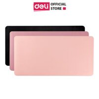 Bàn Di Chuột - Miếng Lót Chuột Hai Mặt Da PU Chống Nước Deli - Kiêm Deskpad Thảm Da, Trải Bàn Làm Việc - Nhiều Kích Cỡ Màu Sắc - Hàng Chính Hãng - VS782 VS783 - 60x30cm - Hồng nhạt