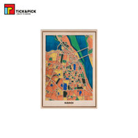 Bản Đồ Tranh Gỗ TICK & PICK Thủ Công Cao Cấp Và Sang Trọng Trang Trí Nhà Cửa Hình Việt Nam