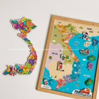 Bản đồ xếp hình nam châm Việt Nam diệu kỳ & Thế giới muôn màu