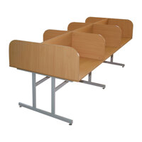 Bàn đọc sách thư viện BTV101 có vách ngăn riêng tư