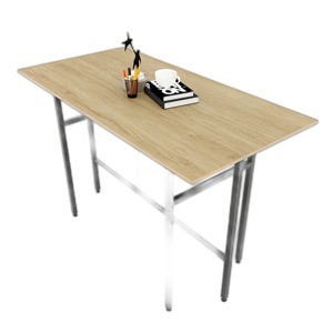 Bàn đứng mặt gỗ Plyood phủ melamin chân sắt lắp ráp STD68034