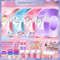 [bán dưới] [Còn hàng] Bộ băng keo bong bóng thổi Sanrio Băng keo bong bóng nano nhiều màu hai mặt dính cao Thành phần an toàn cho trẻ em Kẹp giải nén DIY JadeHarmony