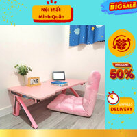 Bàn gaming chử  k, ,bàn để laptop ngồi bệt thiết kế chân bàn chử k gấp xếp mặt bàn size lớn KT R600 D1200 C35CM