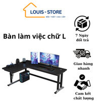 Bàn Gaming Chữ L, Bàn Làm Việc Mặt Bàn Cacbon Chống Xước, Khung Thép Chống Gỉ - Bàn Học Sinh, Sinh Viên Cao Cấp GD088