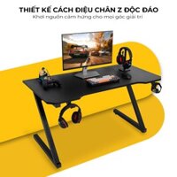 Bàn Gaming Chữ Z Dùng làm việc, học tập, chân Z 1M2 cách điệu nâng cấp bỏ giằng, chịu lực và vững chắc hơn 3 lần