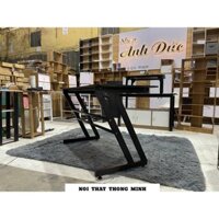 Bàn Gaming chữ Z kép làm việc, văn phòng, chất liệu mặt gỗ chân sắt hộp chắc chắn