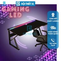 Bàn gaming led chữ U,K,Z 16 triệu màu nhảy theo nhạc, bàn làm việc lắp ghép gỗ CN chân sắt sơn tĩnh điện bền bỉ