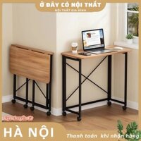 Bàn gấp gọn, Bàn học Bàn làm việc di động thông minh bàn văn phòng có bánh xe cao cấp