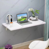 Bàn gấp gọn bàn học gỗ bàn làm việc treo gắn tường gỗ MDF nhập khẩu đa năng tiện lợi kèm phụ kiện