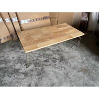 Bàn gấp gọn đa năng gỗ cao su( chân sắt)