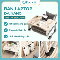 Bàn Gấp Gọn Di Động Thông Minh Nago có khay bút khay cốc và cài ipad, Bàn học mini tiện lợi
