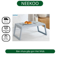 Bàn Gấp Gọn Ngồi Bệt Bàn Học Gấp Gọn Nhựa PP Kích Thước  Chỗ Để Bút, Lùa Dây Sạc IPad Neekoo 1833