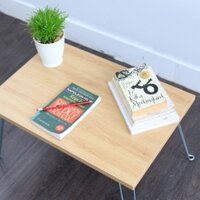 Bàn gấp gọn vân gỗ chân bóp kích thước 40*60*28cm ( RxDxC ) 🚛 MIỄN PHÍ SHIP🆓